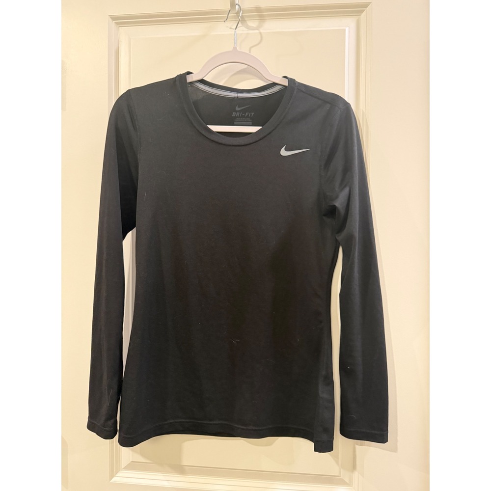 Nike Mens Dri-FIT Long Sleeve Training Shirt Black Small Performance Top